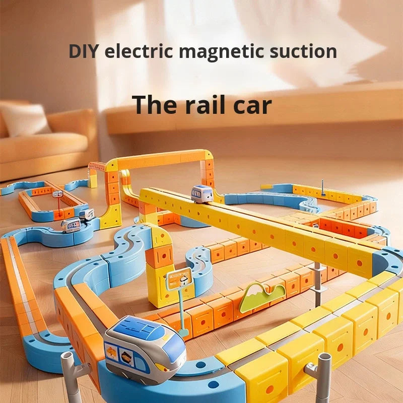 Versatile Electric Train Track Building Blocks Set