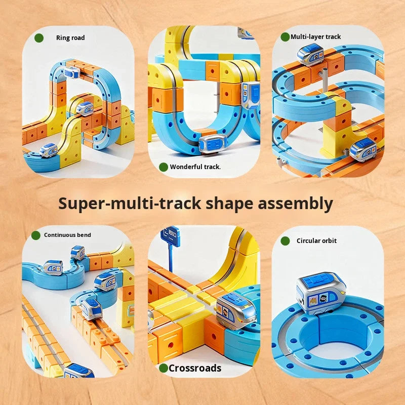 Electric train track set layout